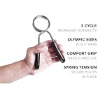 Steel non-slip barbell clamp for strength training