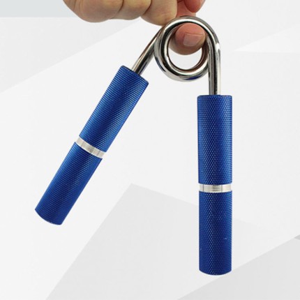 Adjustable finger trainer with aluminum handle