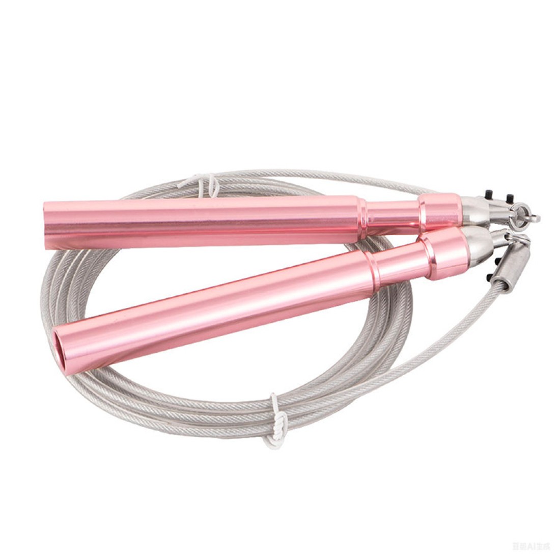 Tangle-free adjustable steel cable jump rope