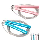 Tangle-free adjustable steel cable jump rope