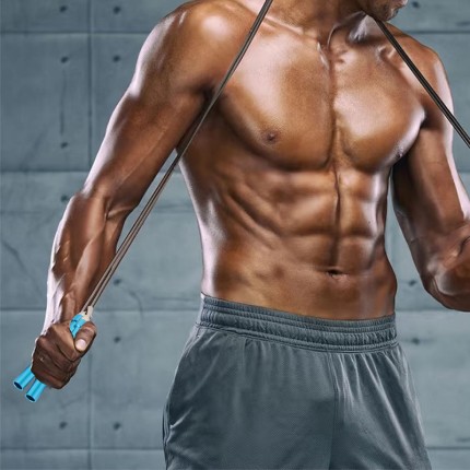 Tangle-free adjustable steel cable jump rope