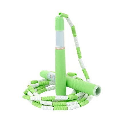 Portable universal adjustable length skipping rope