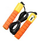 Rubber adjustable length skipping rope