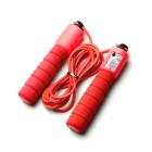 Rubber adjustable length skipping rope