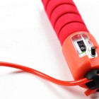 Rubber adjustable length skipping rope