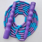 Soft bead pattern knot design skipping rope