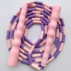 Soft bead pattern knot design skipping rope
