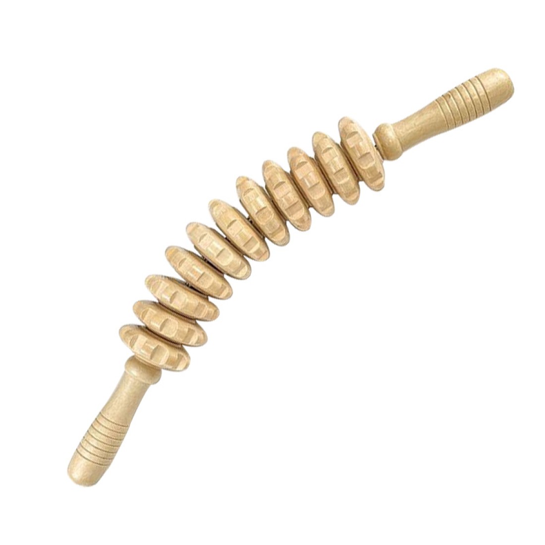 Multifunctional wooden massage roller