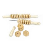 Multifunctional wooden massage roller