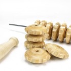 Multifunctional wooden massage roller