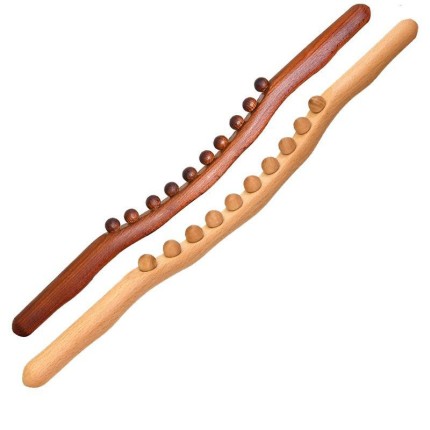 Carbonized wood body massage stick