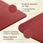 Maroon Premium TPE Printed Yoga Mat