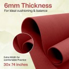 Maroon Premium TPE Printed Yoga Mat
