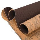 Wood-effect dual-color yoga mat