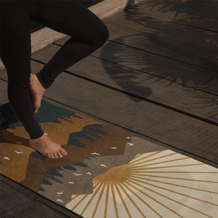 Ultra-thin, lightweight and portable travel yoga mat