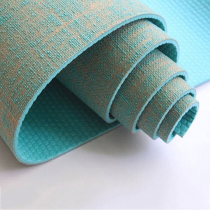 Printed eco-friendly natural jute yoga mat